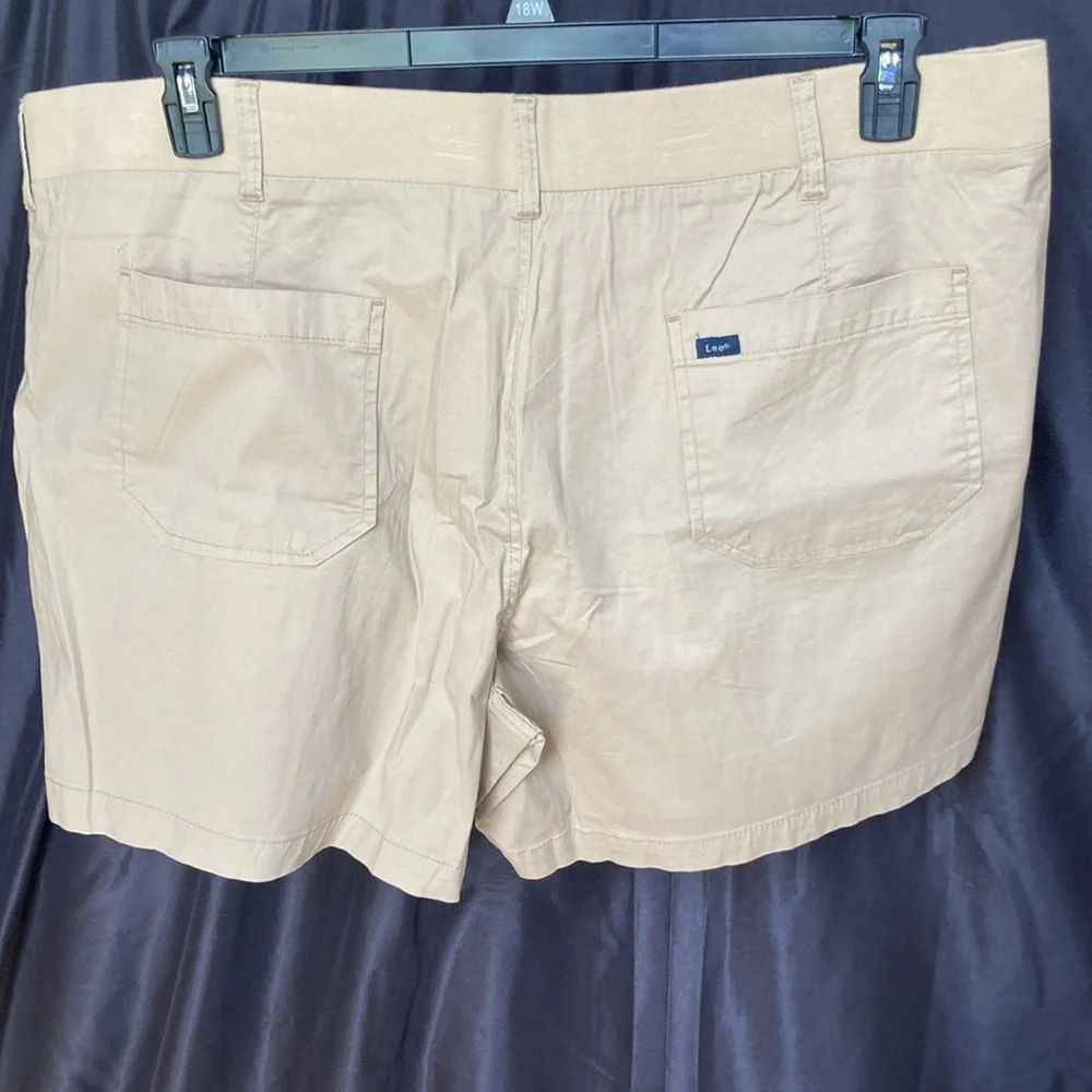Lee tan short soft flex comfort waistband midrise cargo like pocket 24W - Picture 8 of 17
